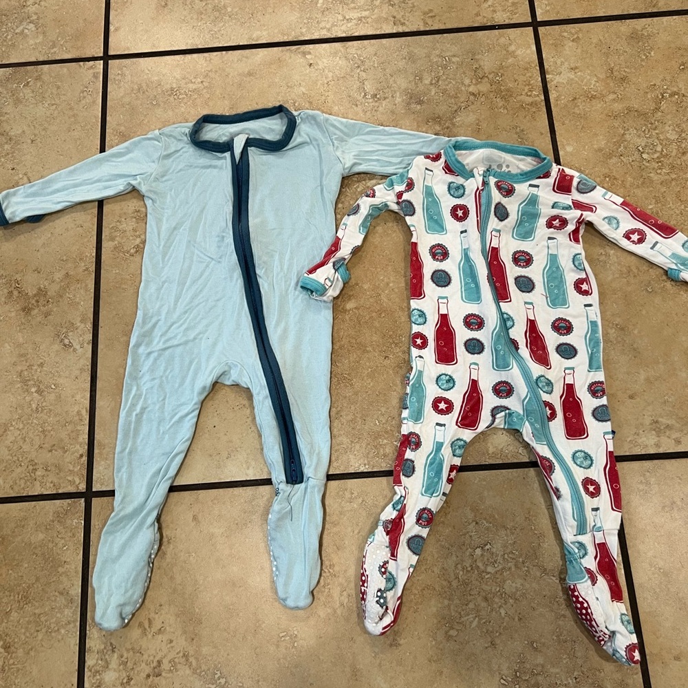 Bamboo Pjs KicKee Pants Baby Soft Stretchy Cool Fresh Pjs Size 3-6 months